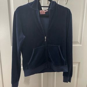Vintage Juice Couture Velour Zip Up Sweater XL